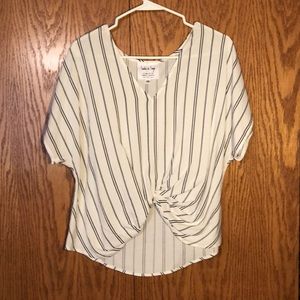 Black and white striped top